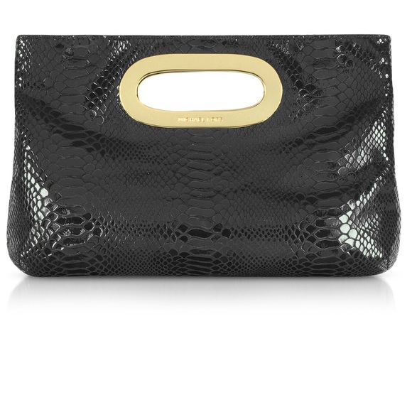 MICHAEL KORS PYTHON EMBOSSED BERKLEY CLUTCH - Picture 1 of 1